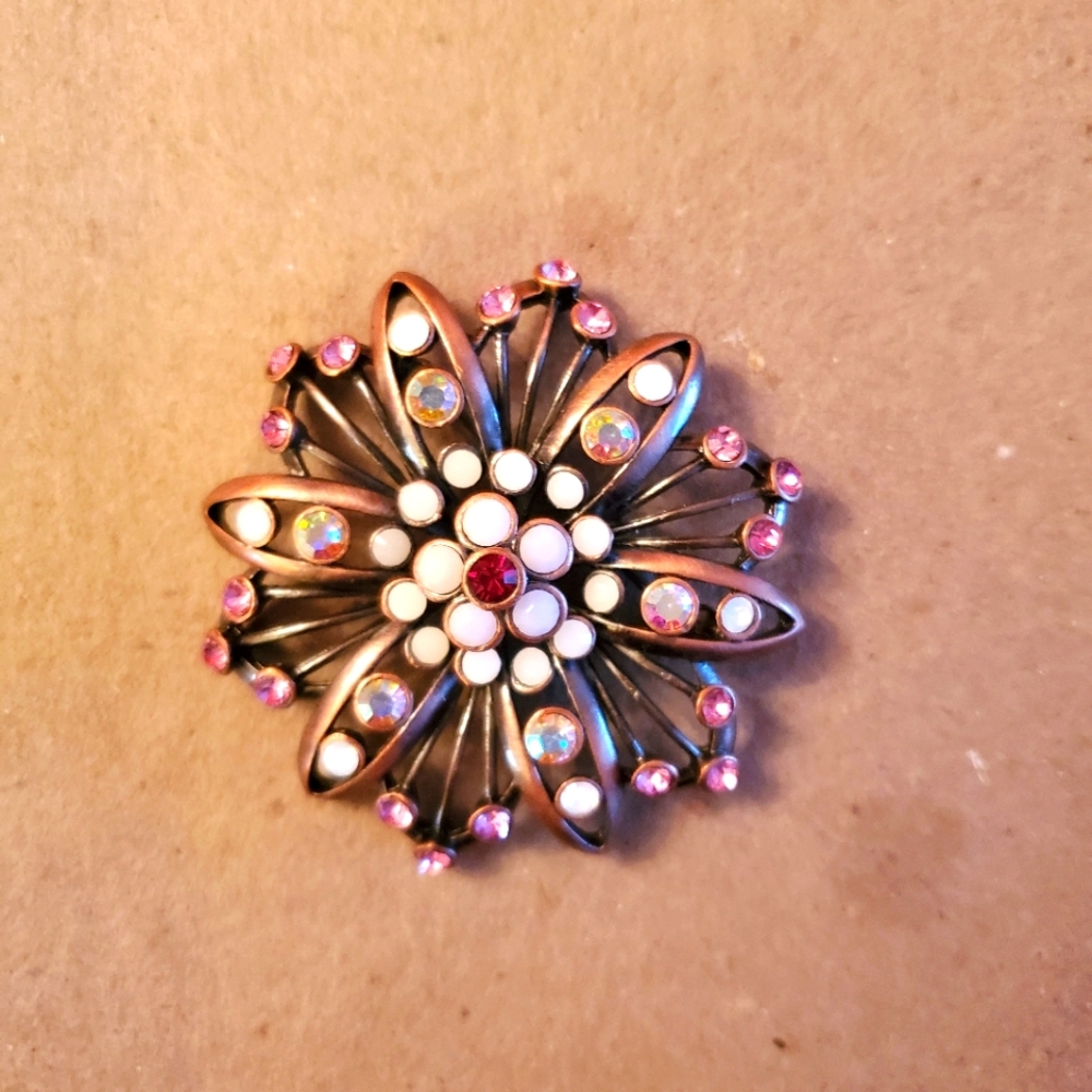 Pretty Stone Brooch - image 1